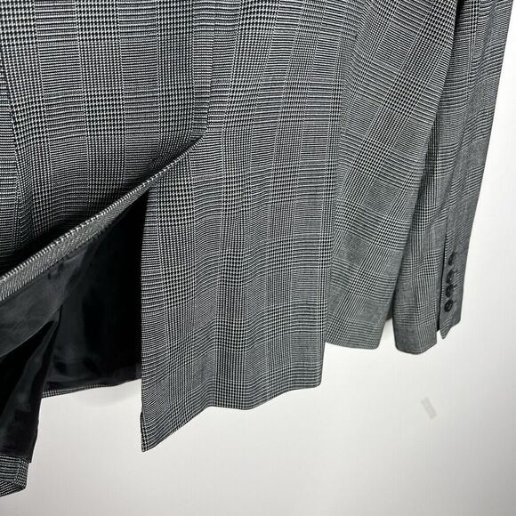 Norma Kamali Blazer Womens 18 Houndstooth Single Button Jacket Lined‎ Career - Picture 6 of 16